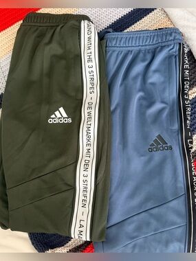 2 pairs Boys XL Adidas Track pant Zipper ankle bundle
